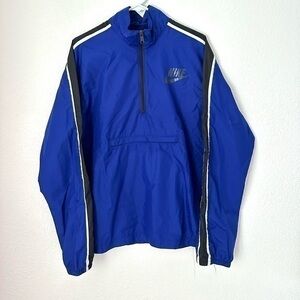 Nike Jacket Men’s M Blue Windbreaker Quarter Zip Lightweight Activewear